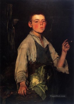  Duveneck Oil Painting - The Cobblers Apprentice portrait Frank Duveneck
